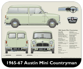 Austin Mini Countryman (all metal) 1965-67 Place Mat, Small